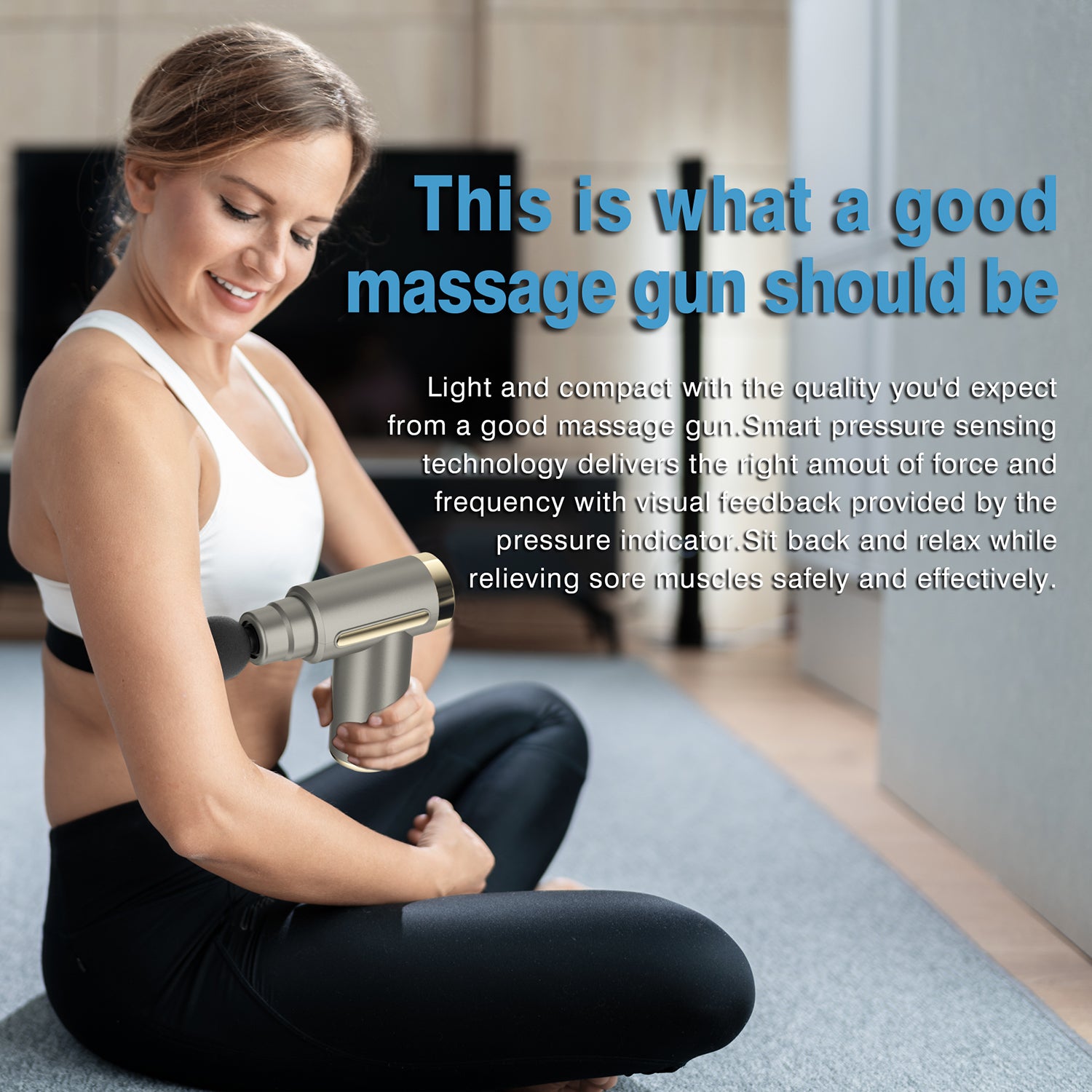 cotsoco Massage Gun Deep Tissue for Pain Relief with 4 Massage Heads & 6 Speeds, Electric Mini Handheld Body Massager for Any Pain Relief, Best Gifts for Dad and Mom(grey)