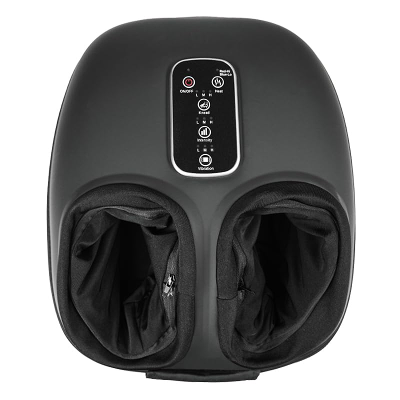 cotsoco Shiatsu Foot Massager with Heat, Deep Kneading Therapy Air Compression, Foot Massage Improve Blood Circulation Feet Massager Wellness Soothing Pain Relief, Gifts for Men Women