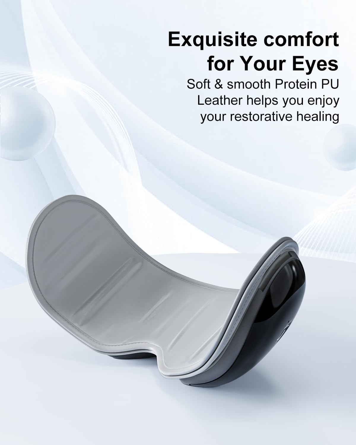 Morelax Eye Massager with Heat & Bluetooth Music, Birthday Gifts for Women, Reduce Eye Strain, Headache Relief and Improve Sleep, Eye Care Gift(Black)