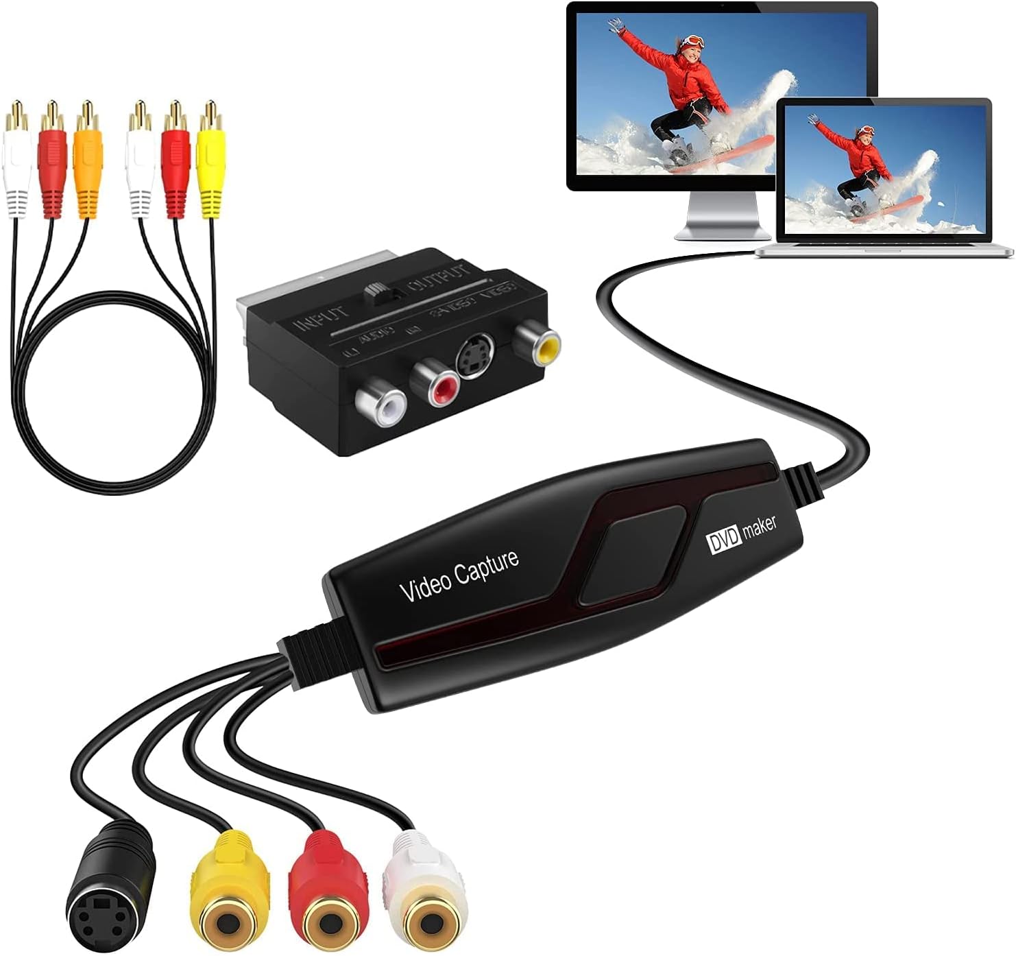DIGITNOW USB 2.0 Video Capture Card,Digital Video Converter,Compatible with Windows 7, 8, 10 and Mac OS X 10.7 or above