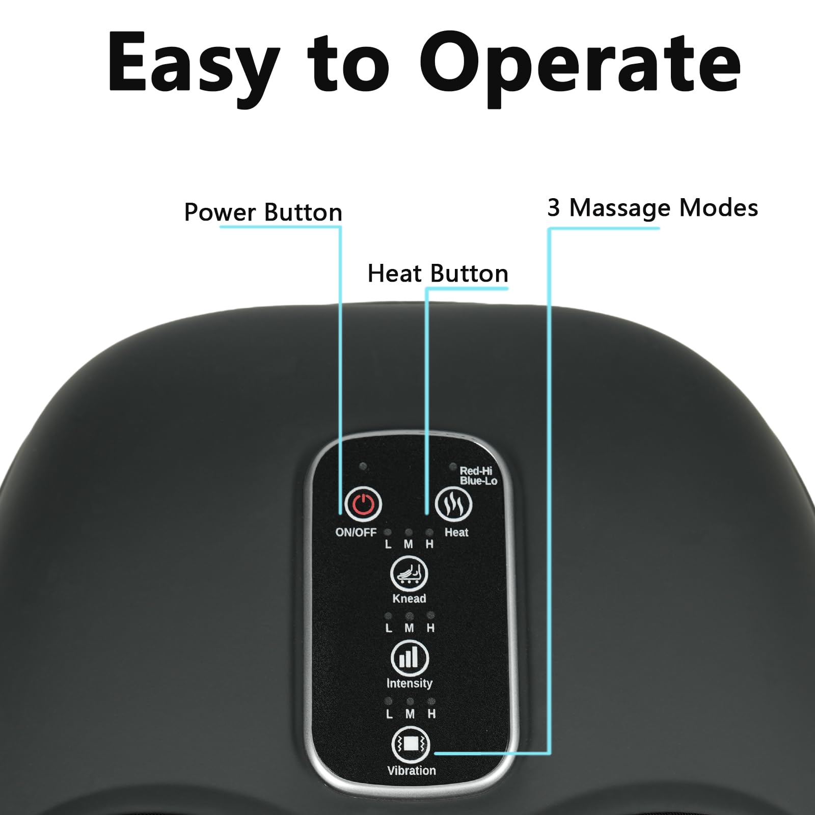 cotsoco Shiatsu Foot Massager with Heat, Deep Kneading Therapy Air Compression, Foot Massage Improve Blood Circulation Feet Massager Wellness Soothing Pain Relief, Gifts for Men Women