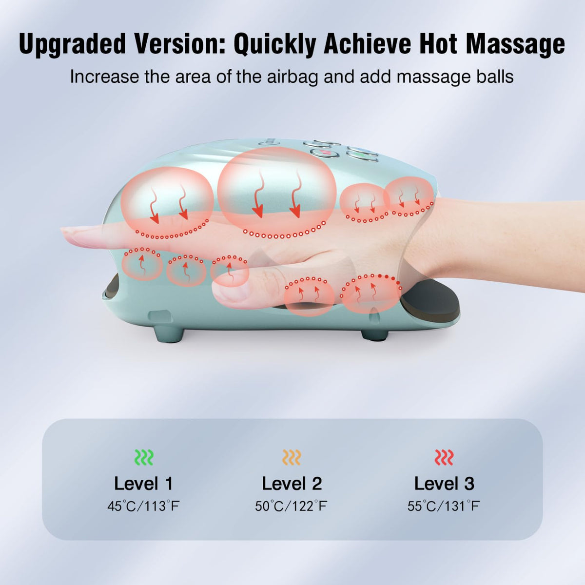 cotsoco Upgraded Hand Massager with Heat & Compression for Carpal Tunnel