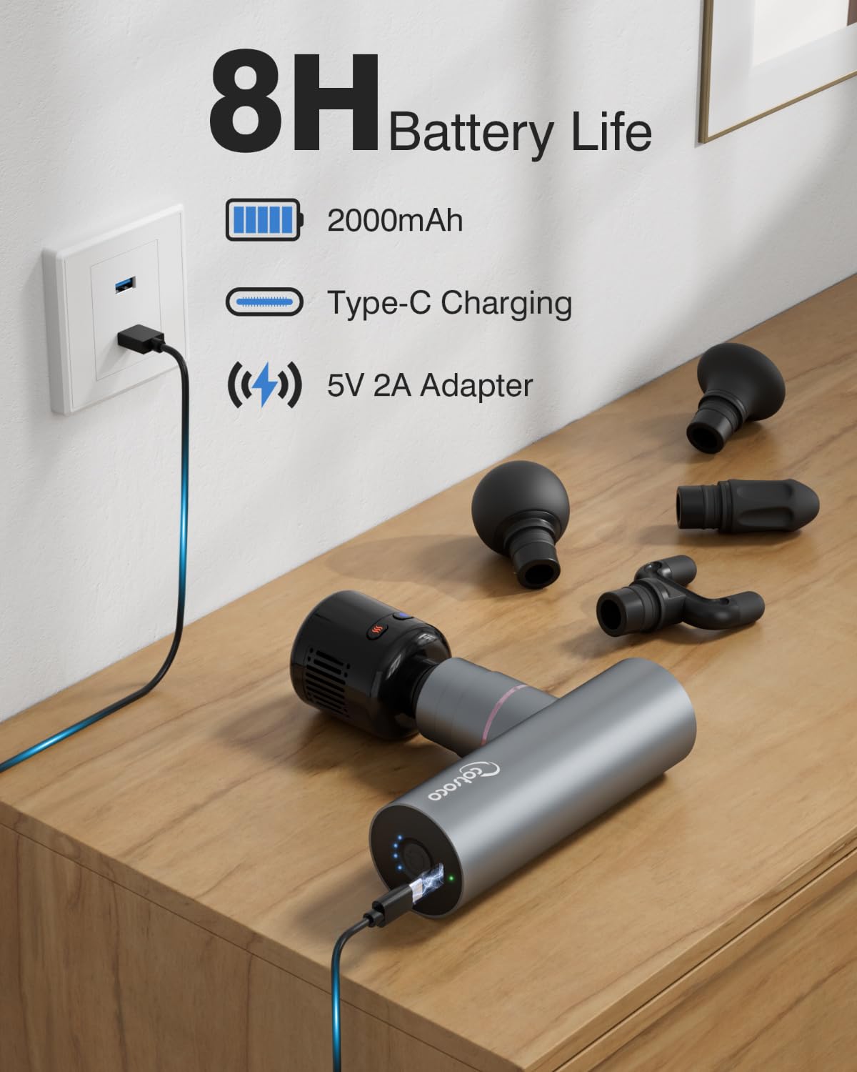 cotsoco Massage Gun with Heat and Cold Therapy, Full-Metal Handheld Electric Massager Deep Tissue for Body Muscle Pain Relief, Silent Portable Percussion Massage Gun for Athletes and Recovery Gifts