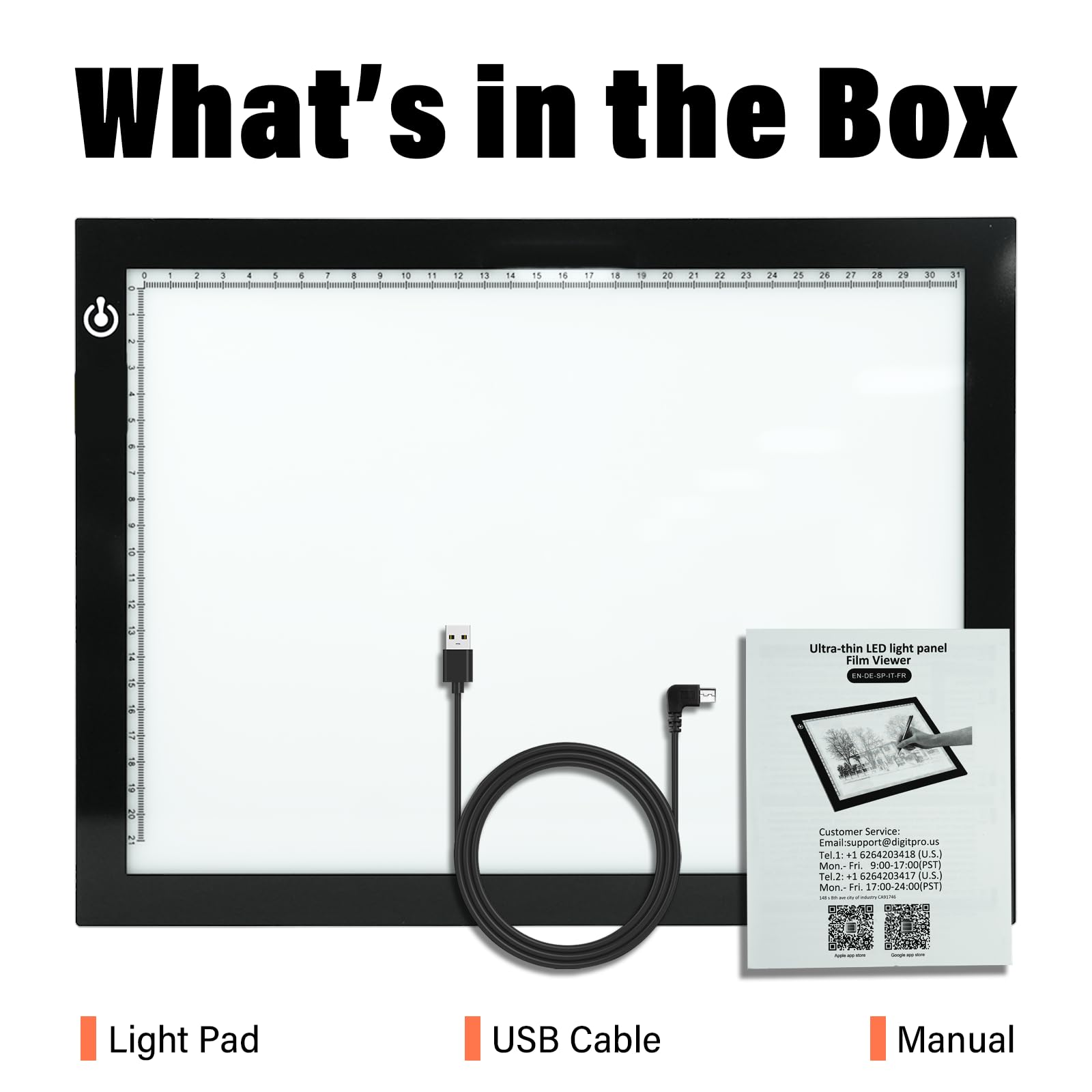 A4 Light Box for Tracing – Ultra-Thin LED Light Table with Adjustable Brightness, USB Powered Light Board for Kids, Artists, Tattoo Transfer, Drawing, Sketching, Stenciling & Art Projects