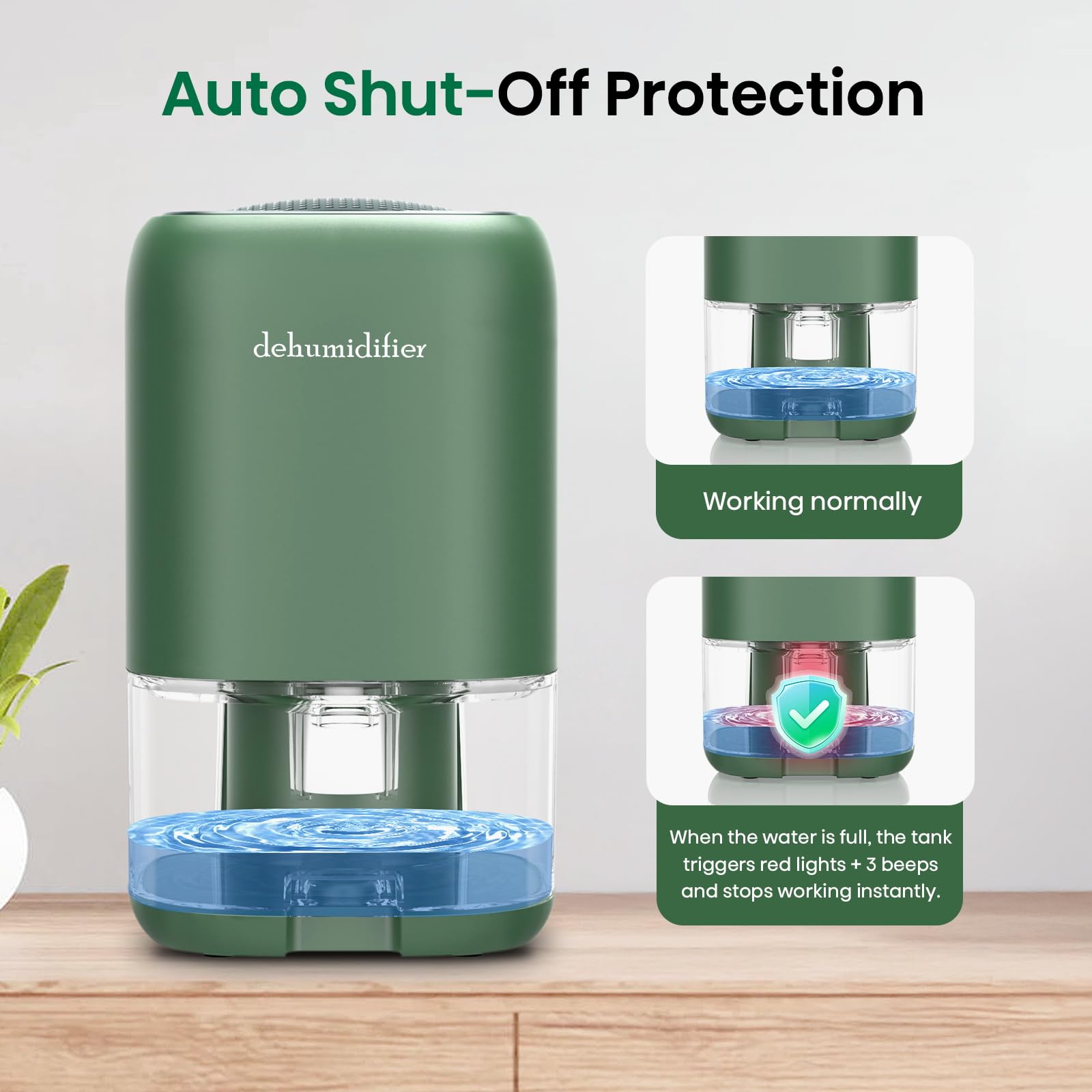 Dehumidifier, 35 OZ Small Dehumidifiers for Room for Home, Quiet with Auto Shut Off, Portable Dehumidifier for Bedroom (280 sq. ft), Bathroom, RV, Closet Colorful Moisture Absorbers Dehumidifiers