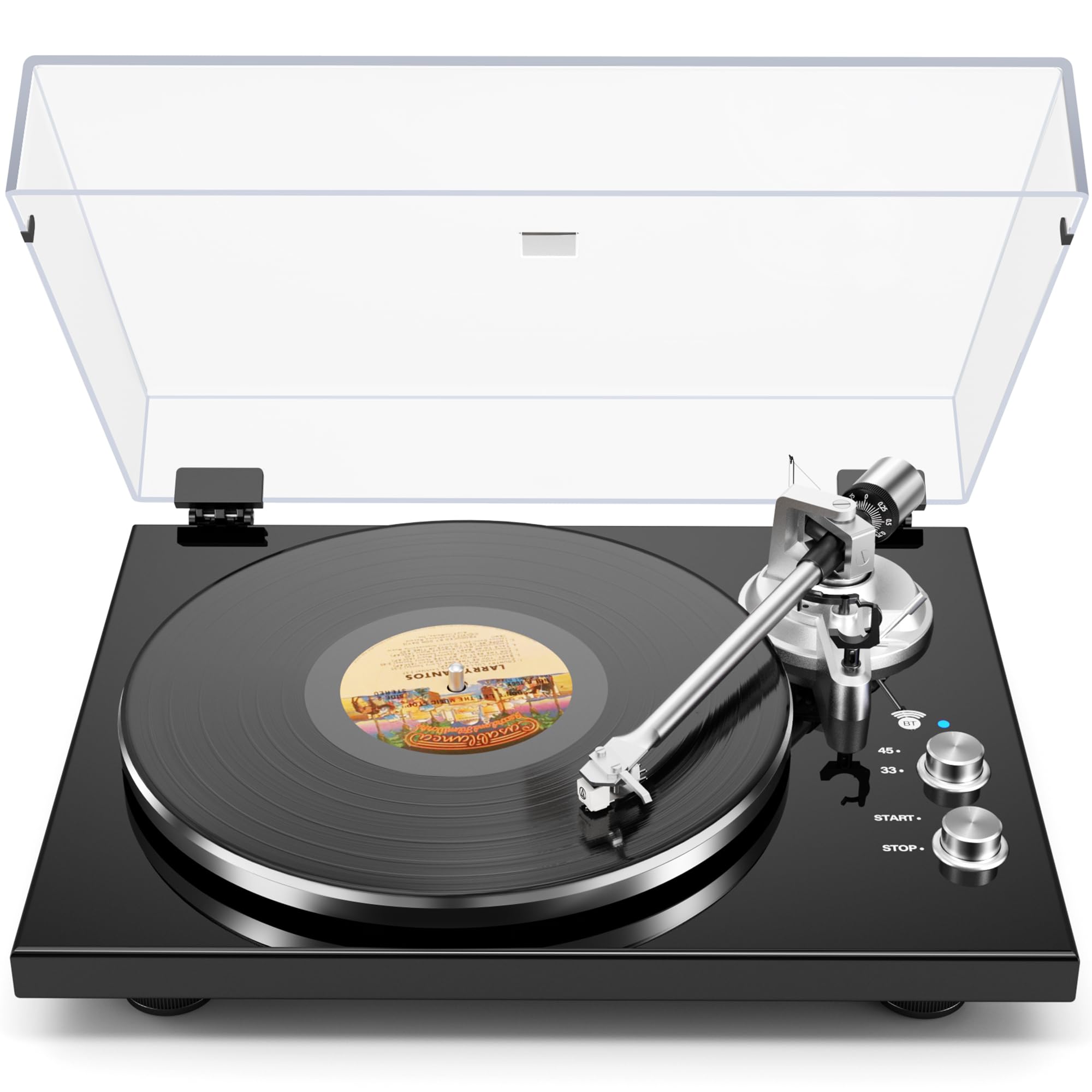 Vinyl Record Player Belt-Drive Turntable for Vinyl Records with Bluetooth Connectivity, USB Digital Output, Magnetic Cartridge & Adjustable Counterweight, AT-3600L, 33 or 45 RPM