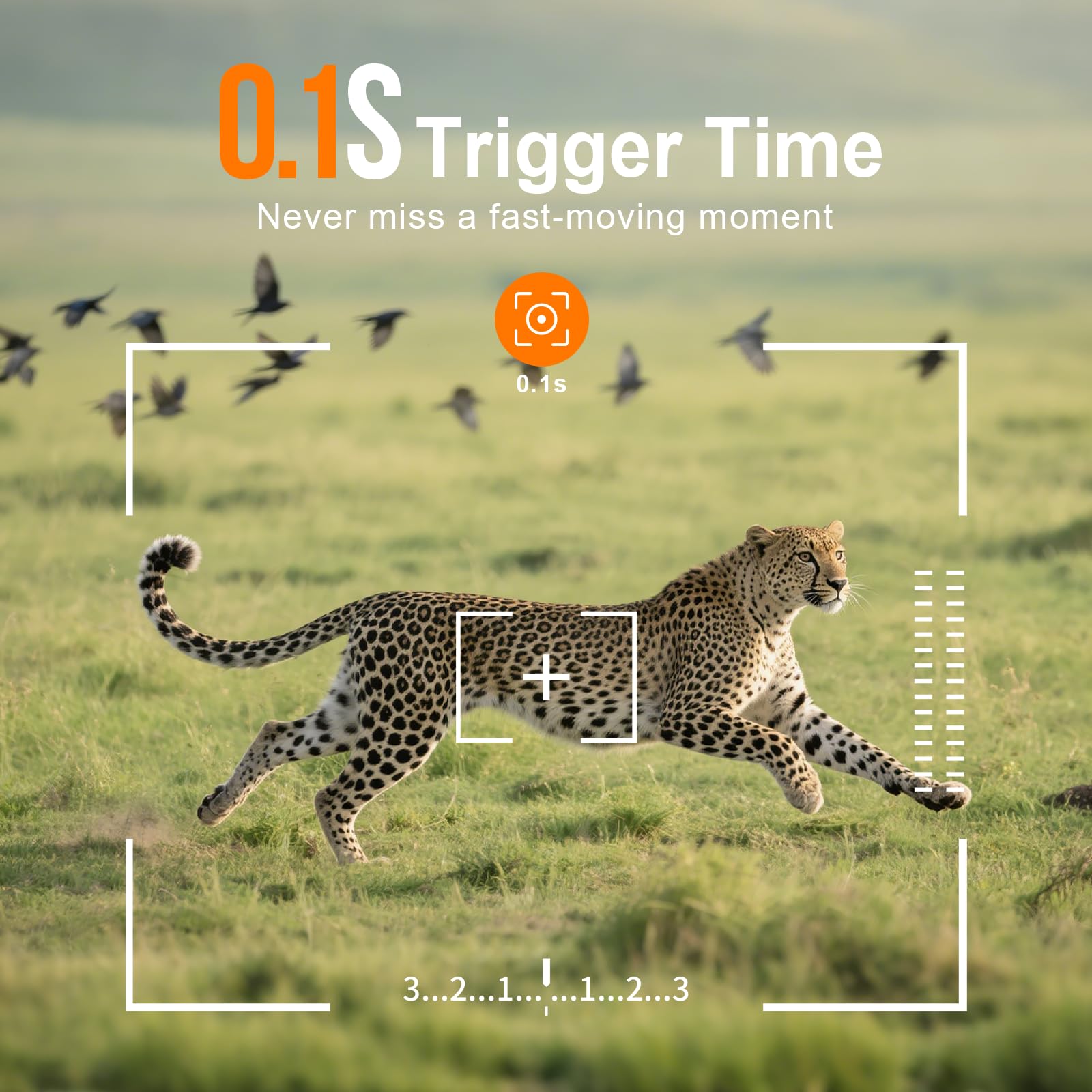 Trail Camera 4K 48MP with Night Vision Motion Activated Waterproof, Game Camera with WiFi Bluetooth, 0.1s Trigger, IR Night Vision 82ft, Outdoor Wildlife Cam with 8 Batteries 32GB SD Card