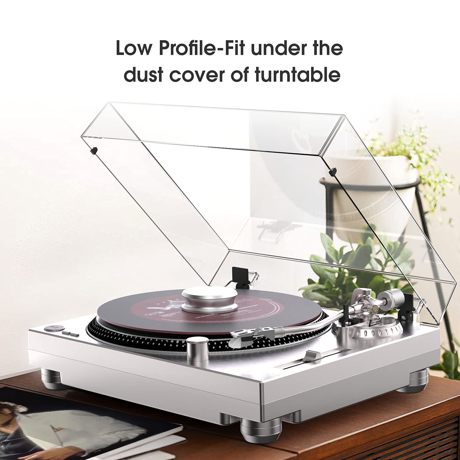 DIGITNOW Turntable Weight Stabilizer/Record Weight Clamps, Aluminum LP Stabilizer, for HiFi Record Player Turntable Vinyl Disc LP(Silver)