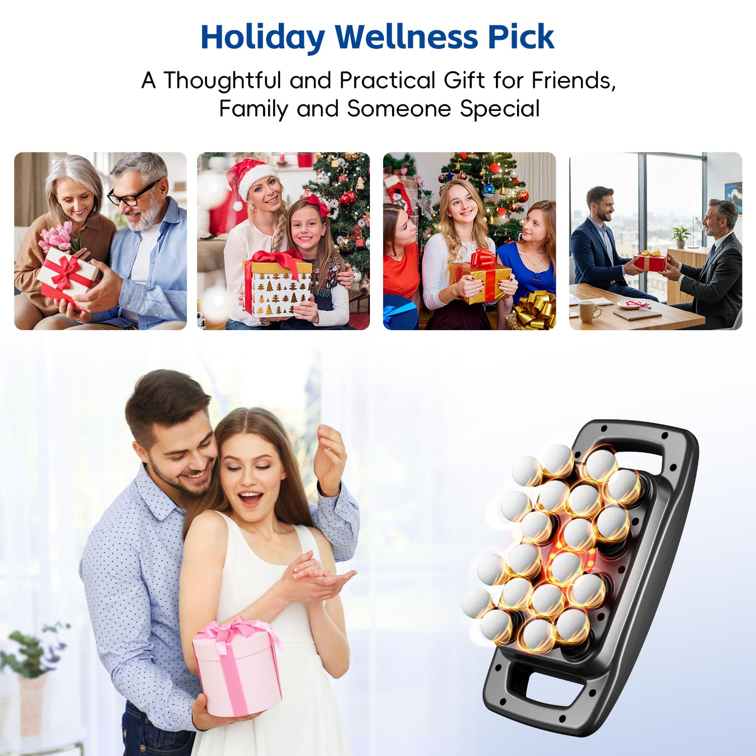 cotsoco 20-Head Massage Gun Set, Deep Tissue Percussion Massager with 9 Modes and 9 Intensities, Quiet Handheld Muscle Massager for Back, Shoulders, Legs, Foot & Body Pain Relief