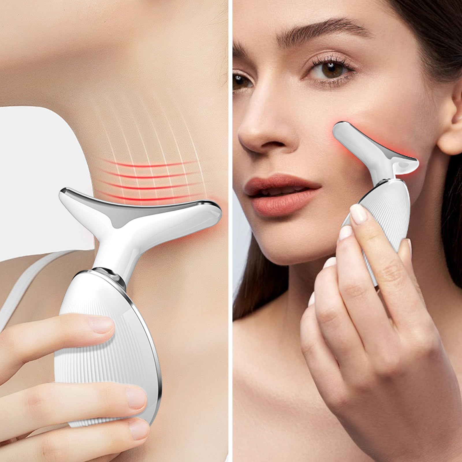 cotsoco Red-Light-Therapy-for-Face and Neck, Red Light Therapy Wand, 7 Color Led Face Neck Sculpting Tool for Skin Care, White-Gifts as special as Mom