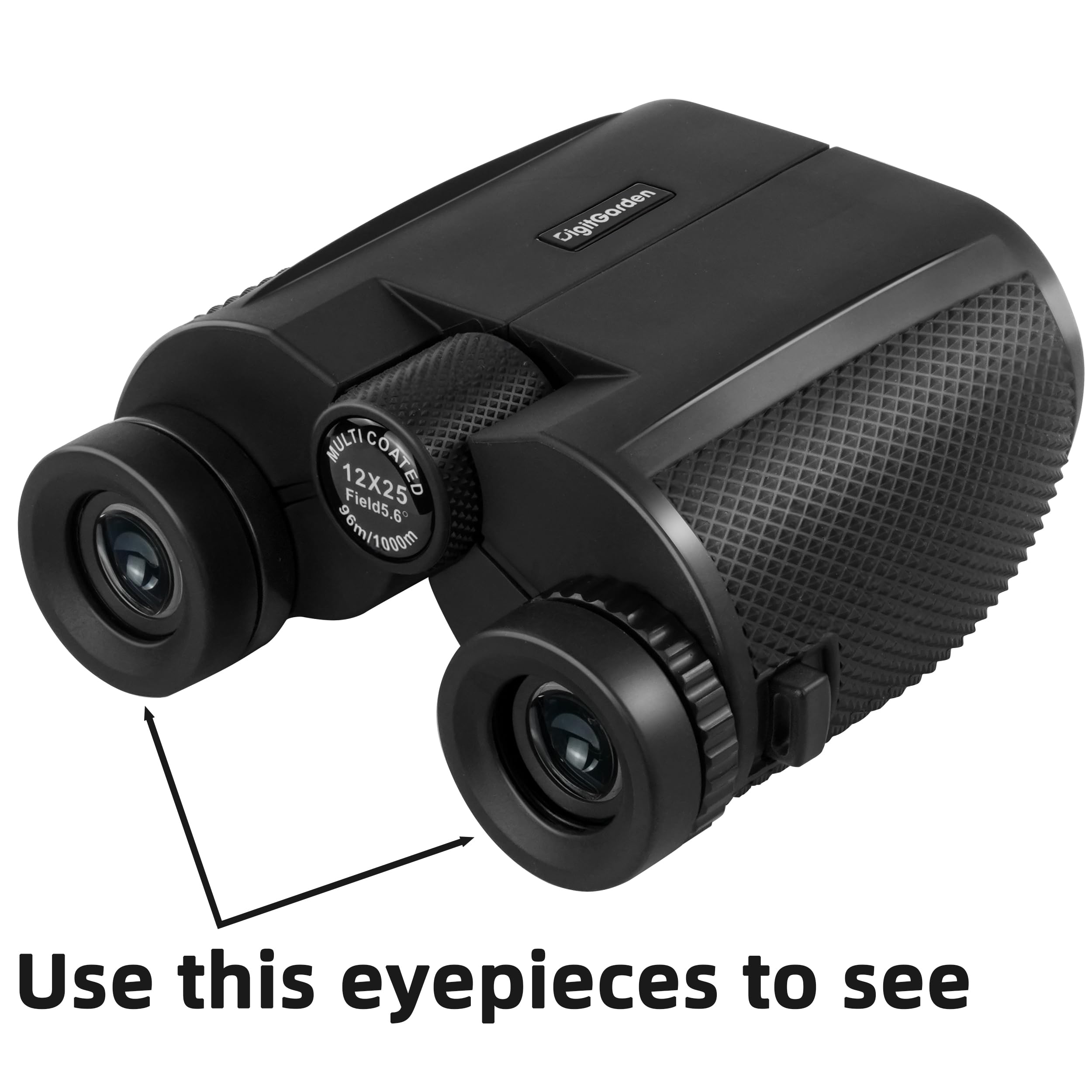 Binoculars for Adults and Kids, 12x25 HD Compact Binoculars for Bird Watching, Large Eyepiece Waterproof Binocular and Low Light Vision, Easy Focus for Sport Games, Outdoor Hunting, Travel Sightseeing