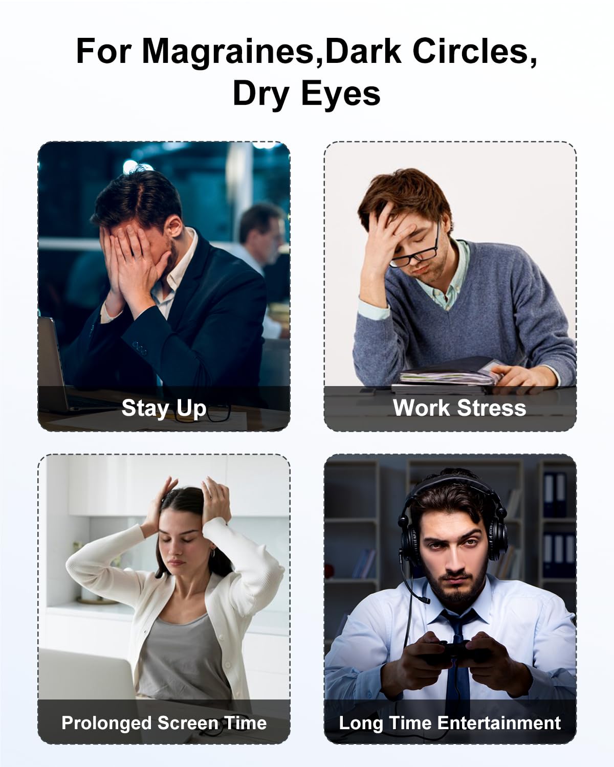 cotsoco Eye Massager with Heat, Birthday Gifts for Women, Heated Eye Mask with Bluetooth Music, Relax & Reduce Strain Dark Circles and Improve Sleep, Gift for Mom Dad Women Men