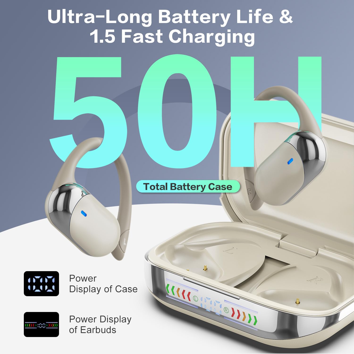 AI Translation Earbuds Real Time, 144 Language Translator Ear buds, Audifonos Traductores Inglés Español, 3-in-1 Translating Wireless Earphones Bluetooth Headphones for Travel Learning Business