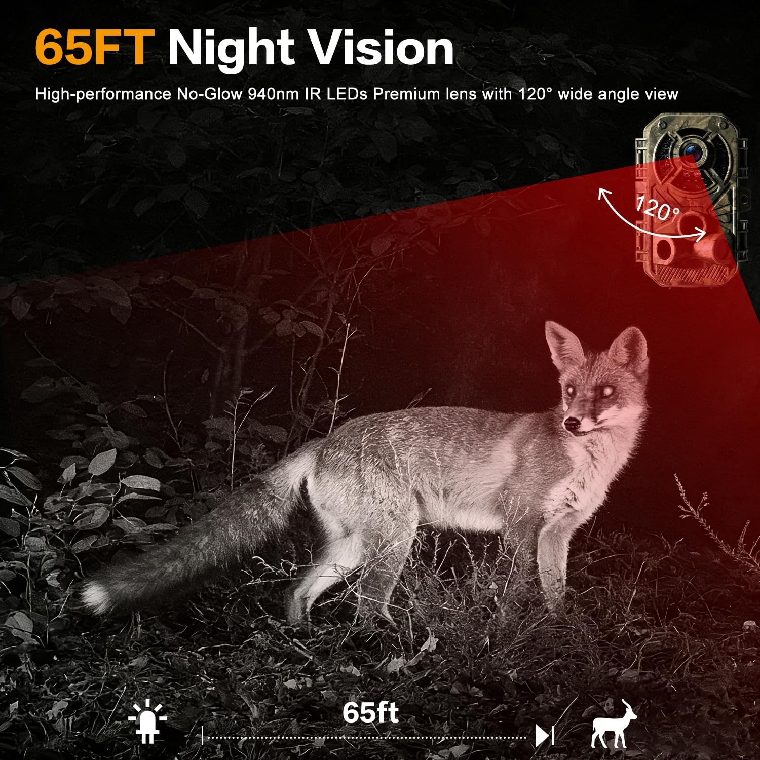 Digitgarden Trail Camera 32MP 2.7K, Mini Game Camera with Night Vision, Motion Activated 0.2s Trigger, 120° Wide Angle, Waterproof No Glow Infrared, Hunting Camera with 32GB Card, 2.0” HD Screen