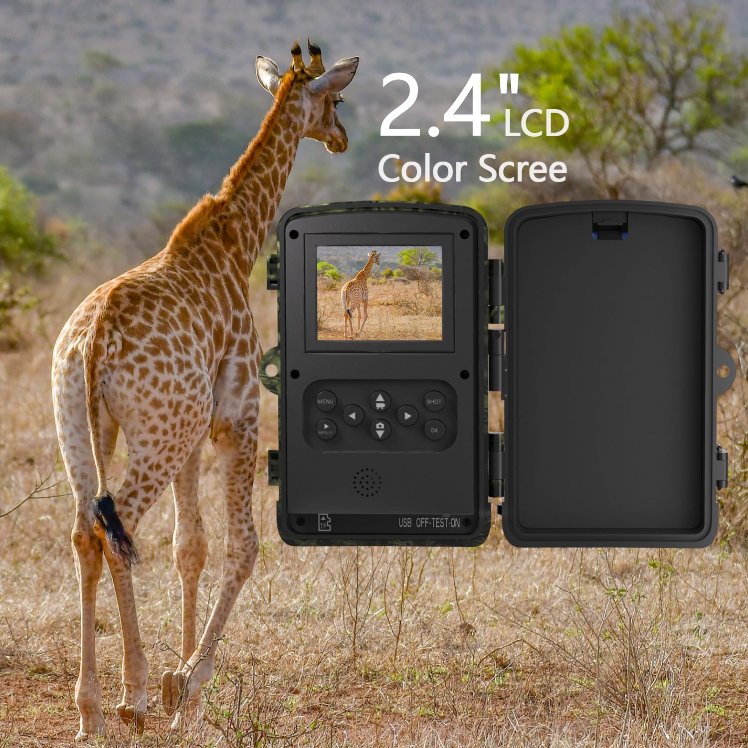 Trail Camera with 32MP 1296P, with Night Vision Motion Activated Waterproof