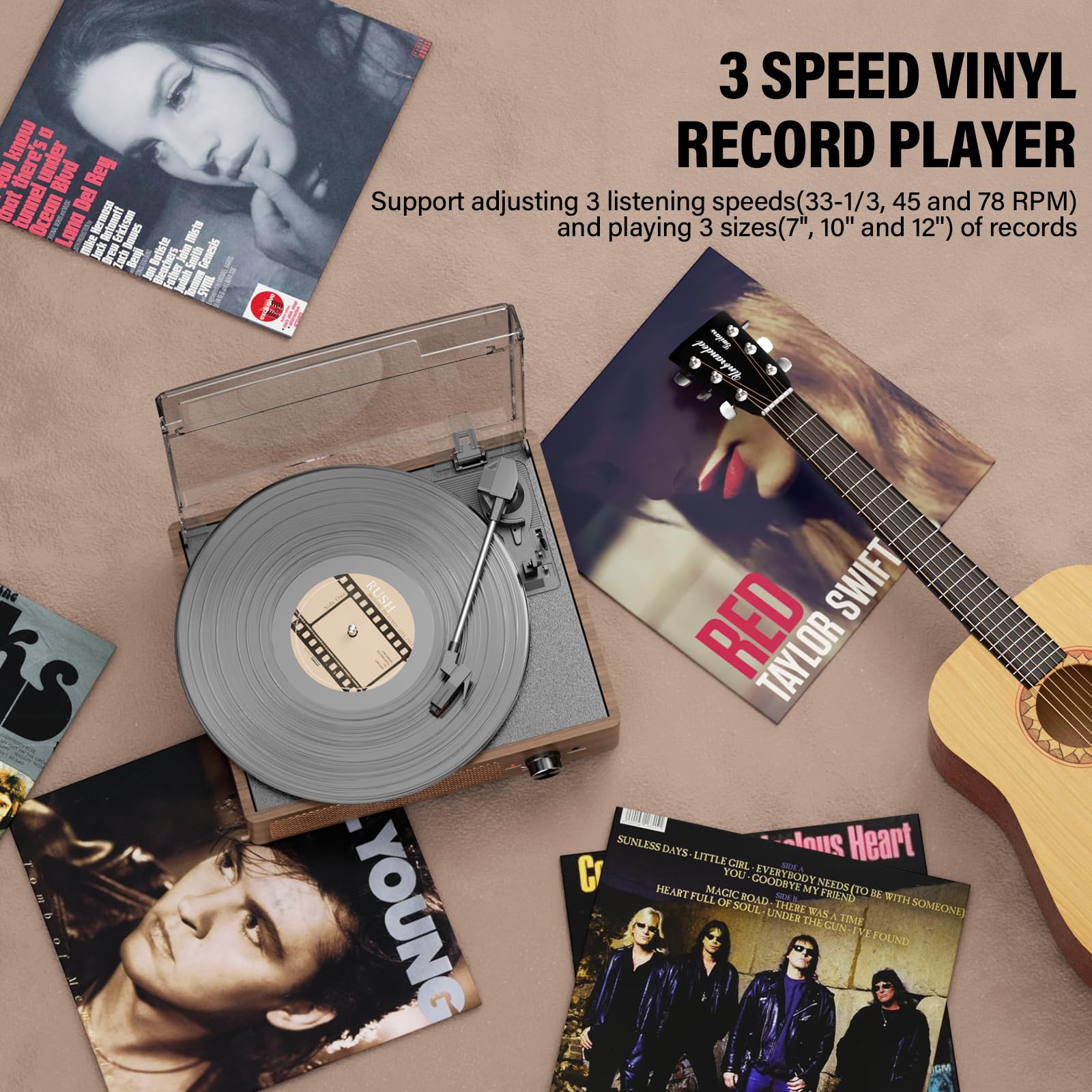 Digitnow Record Player – Vinyl Player with Bluetooth & Speakers