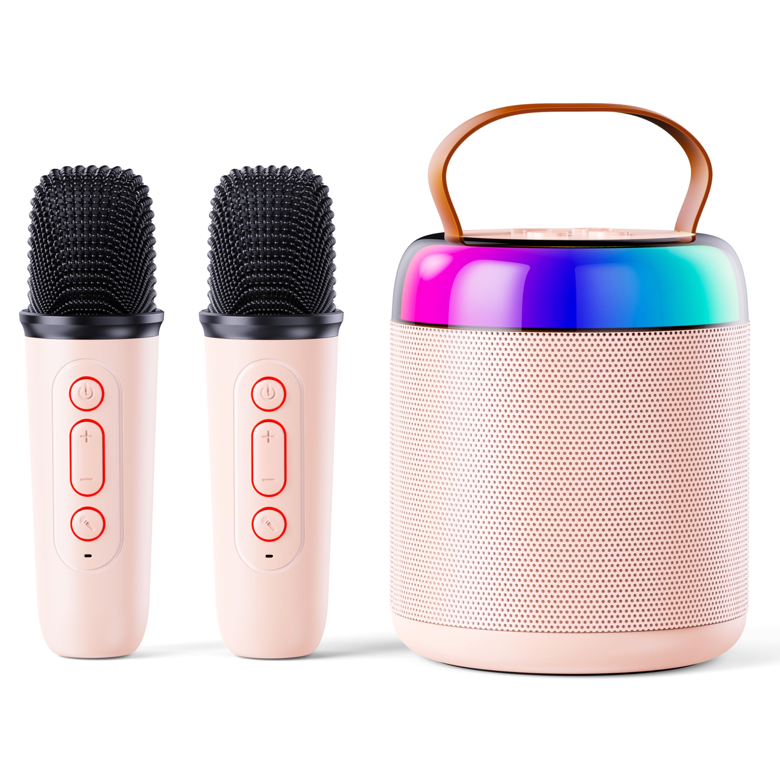 Wireless Portable Bluetooth Karaoke Machine for  Kids Adults(Pink)