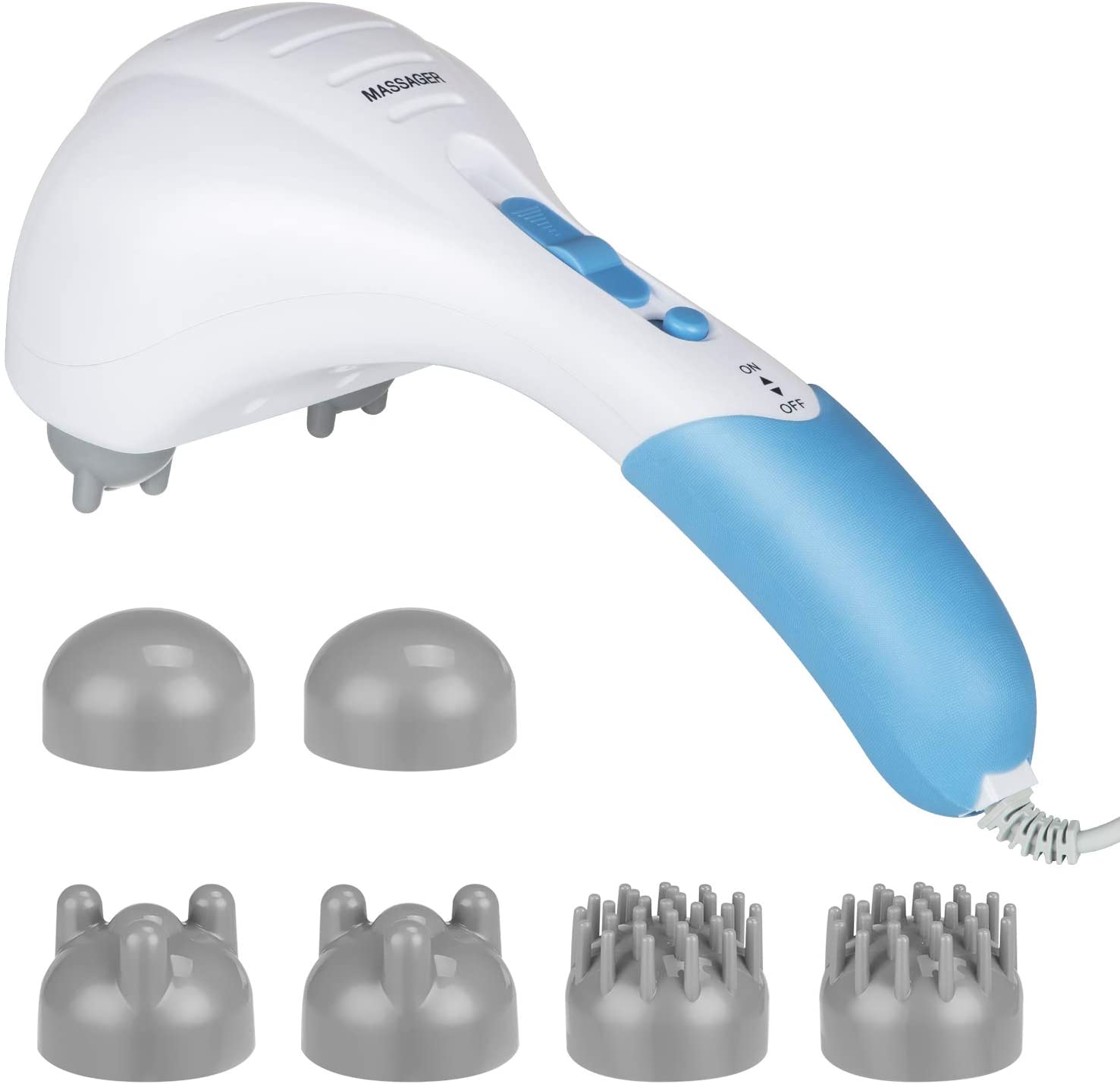 Deep Tissue Massage Hammer for Arm, Neck, Shoulder, Back, Leg, Foot(Blue,White)