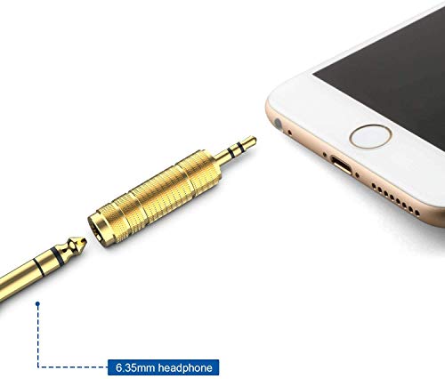 Headphone Adapter,AudioStereo TRS Converter Adapters(4 -Pack Gold Plated)