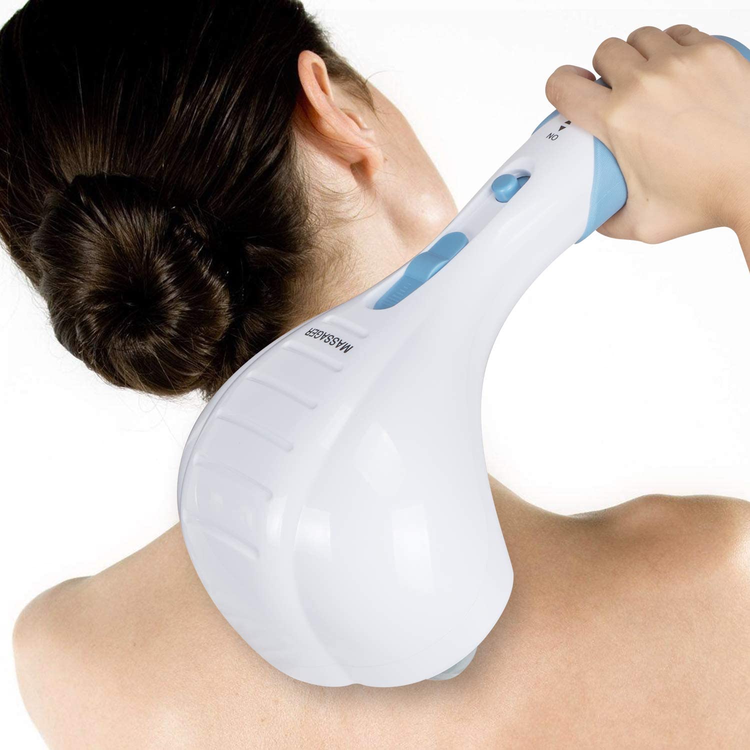 Deep Tissue Massage Hammer for Arm, Neck, Shoulder, Back, Leg, Foot(Blue,White)