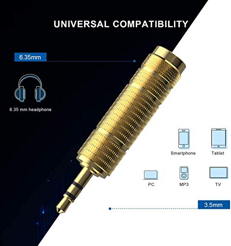Headphone Adapter,AudioStereo TRS Converter Adapters(4 -Pack Gold Plated)