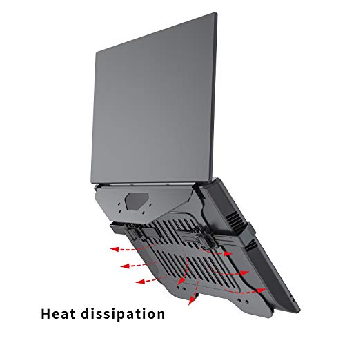HFTEK - Notebook/Tablet Halterung für Laptops von 10-17,3 Zoll - VESA 75 x 75 oder 100 x 100 mm - Belastbarkeit bis 8 kg - schwarz (FA03LH)
