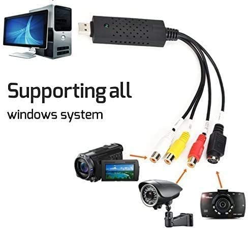 DIGITNOW USB Audio Video Capture Card, Video Grabber VHS VCR TV to DVD Converter Adapter for Windows PC