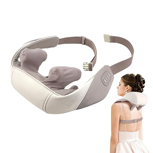 6D Deep Kneading Massagers with 6 Massage Nodes,Cordless Neck Massager