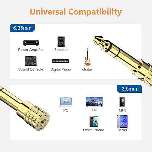 Headphone Adapter,stereo Audio Adapter Converter, Gold Plated,2 Pack