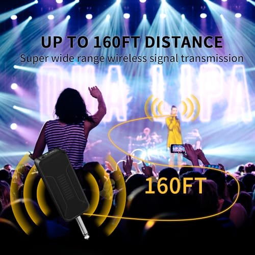 Wireless Microphones, Metal UHF Dual Handheld Dynamic Mic System,Microfonos Inalambricos with Rechargeable Receiver,160ft Range(Red&Grey)