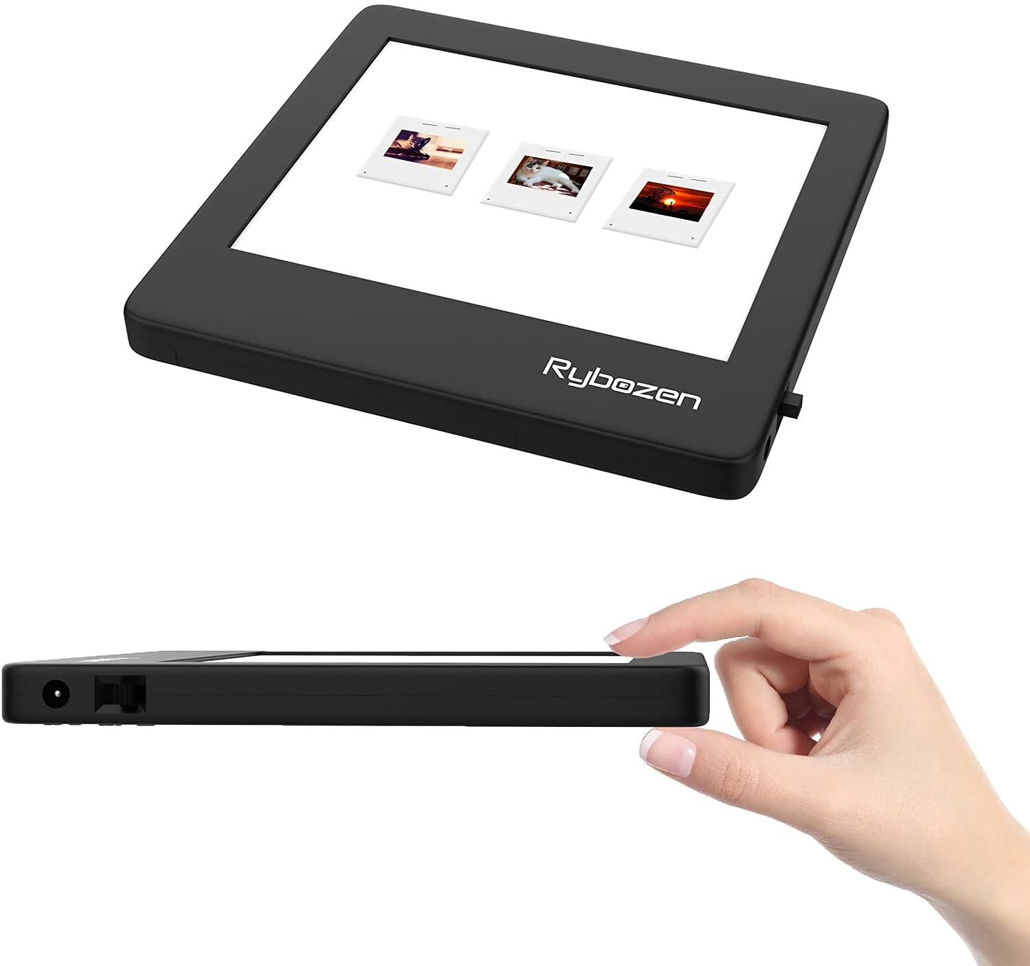 Rybozen Ultra-Thin Portable Slide Scanner 5 x 4 Inches LED Light Panel Photo Slides Negatives and Film Viewer