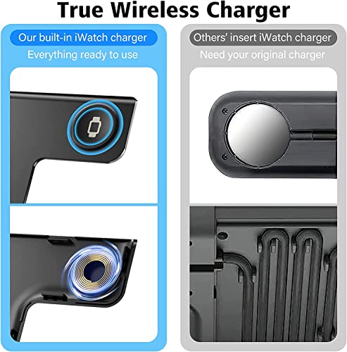 3 in 1 Wireless Charging Station for Apple, Wireless Charger Stand for iPhone 16/15/14/13/12/11/SE/X/8 Pro Max Plus Mini,Charging Dock for AirPods 4/3 Pro,Apple Watch 10/9/Ultra/8/SE/7/6/5/4/3