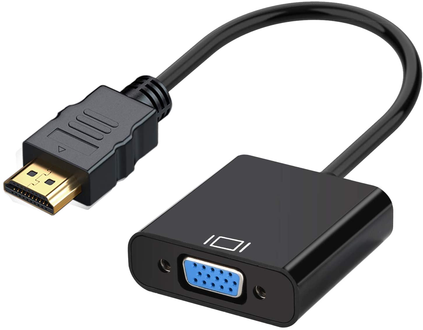 HDMI to VGA Adapter, Gold-Plated HDMI to VGA Converter (Male to Female)