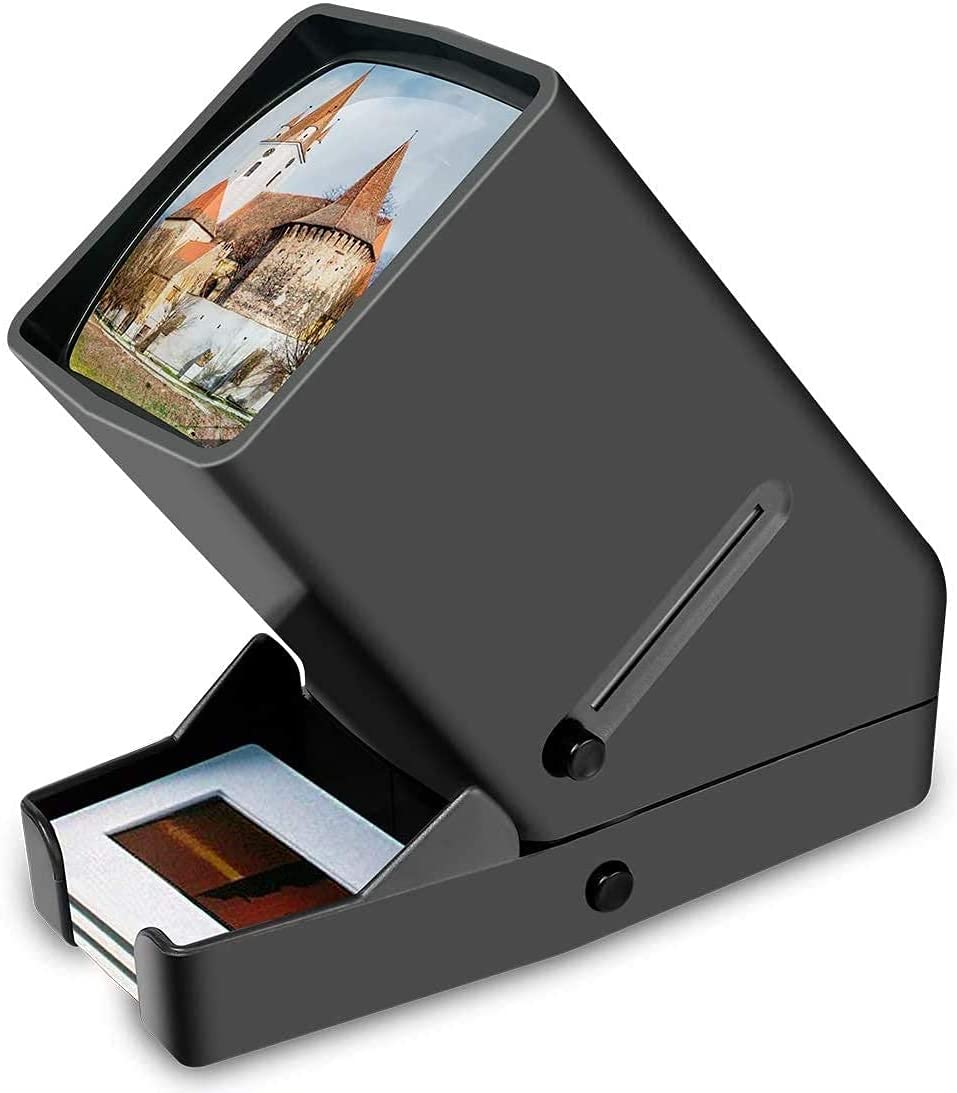 DIGITNOW!35mm Slide and Film Viewer, 3X Magnification LED Lighted Illuminated Viewing,USB Powered/Battery Operation-for 35mm Slides & Positive Film Negatives(4AA Batteries Included)