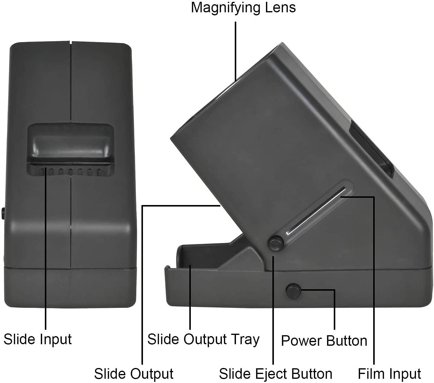 DIGITNOW!35mm Slide and Film Viewer, 3X Magnification LED Lighted Illuminated Viewing,USB Powered/Battery Operation-for 35mm Slides & Positive Film Negatives(4AA Batteries Included)
