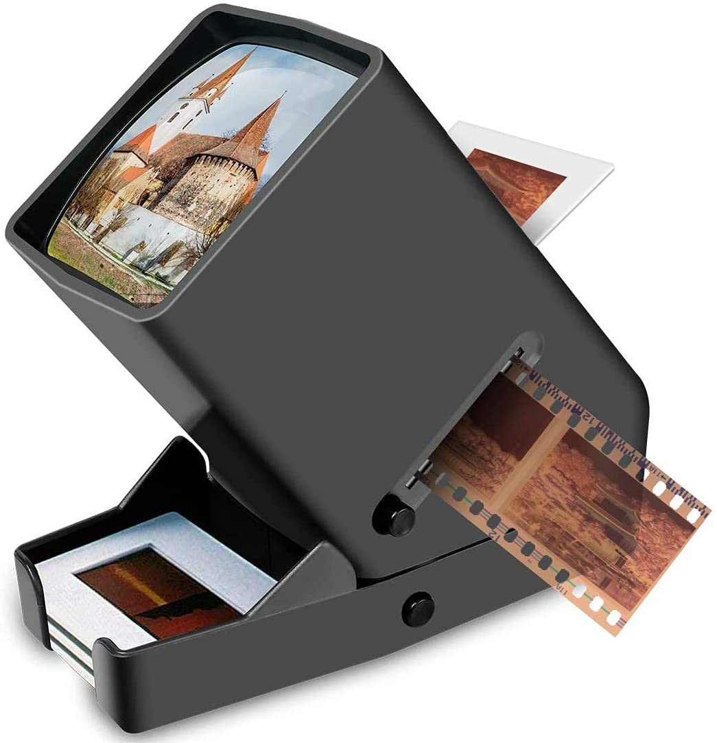 DIGITNOW!35mm Slide and Film Viewer, 3X Magnification LED Lighted Illuminated Viewing,USB Powered/Battery Operation-for 35mm Slides & Positive Film Negatives(4AA Batteries Included)