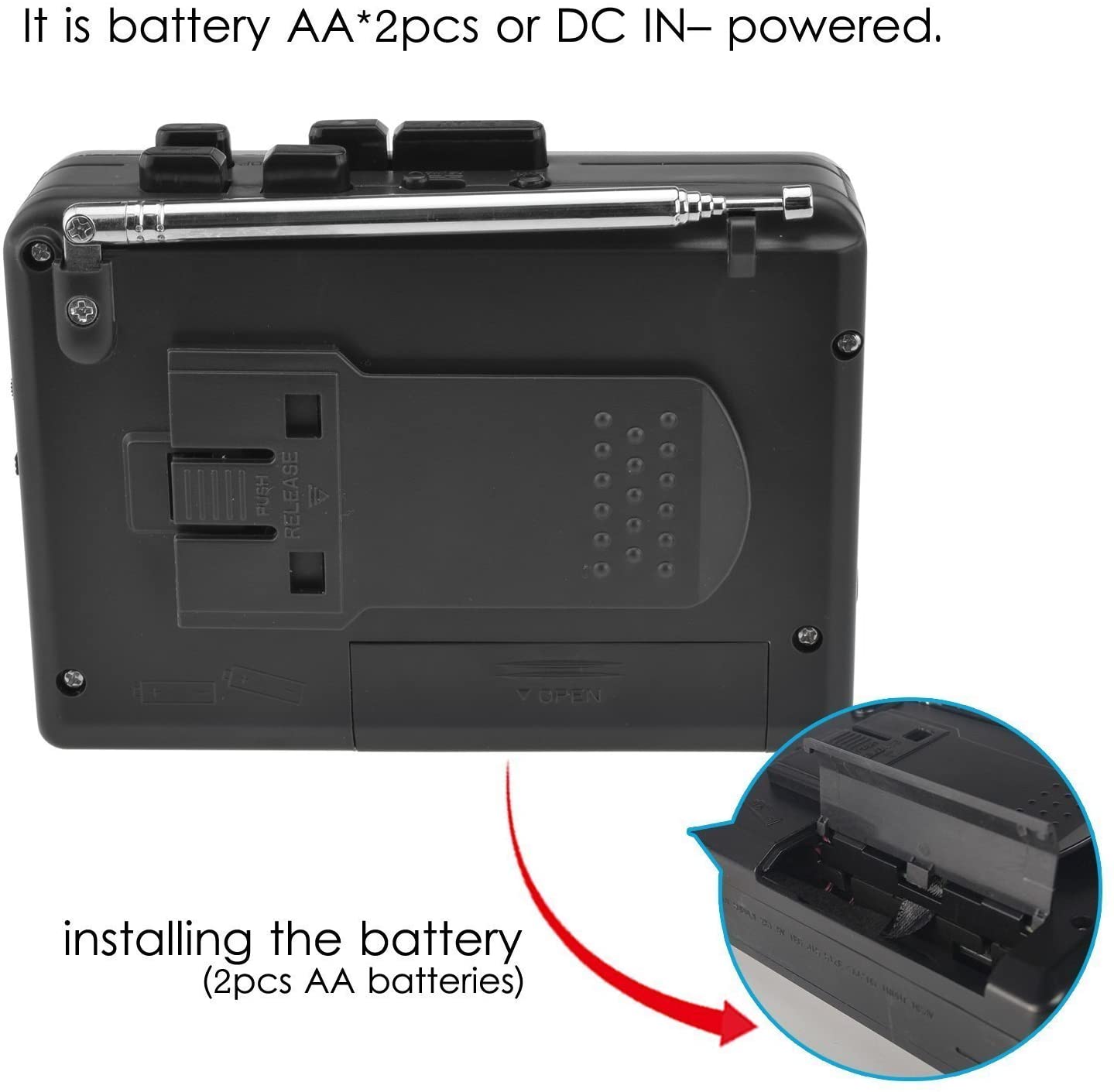 DIGITNOW Cassette Player Recorder AM/FM Pocket Radio and Voice Audio Portable Walkman