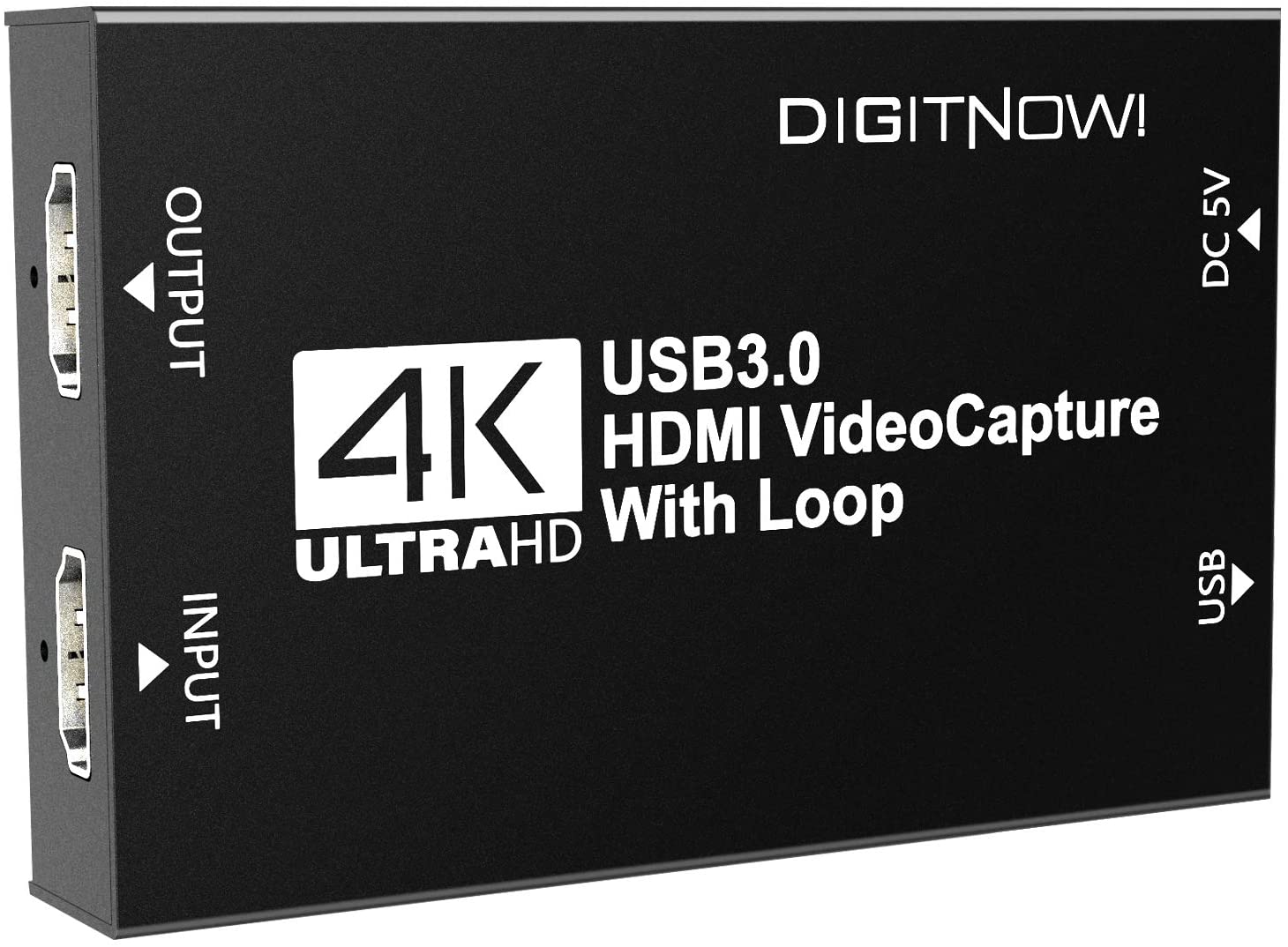 DIGITNOW 4K Audio Video Capture Card, USB 3.0 HDMI Video Capture Device,  Full HD 1080P for Game Recording, Live Streaming Broadcasting-Silver 