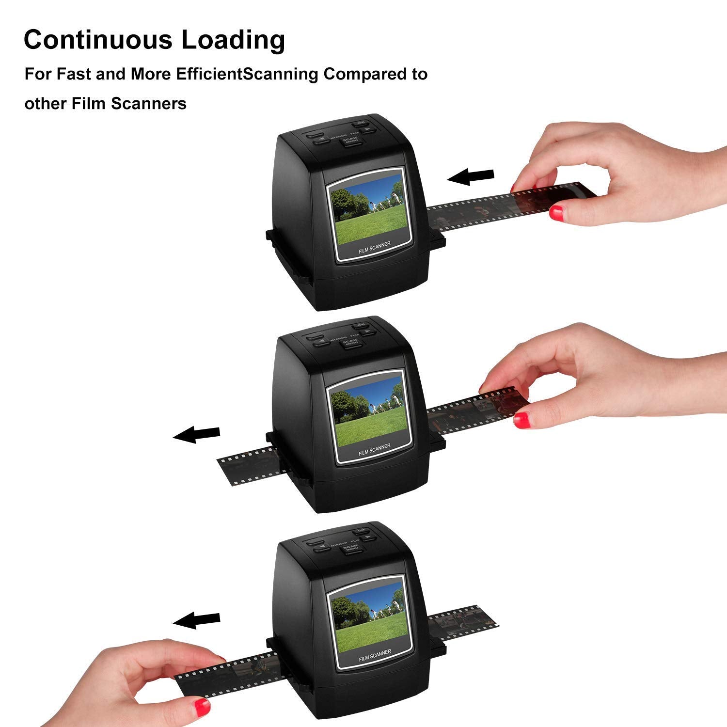 DIGITNOW 22MP All-in-1 Film & Slide Scanner, Converts 35mm 135 110 126 and Super 8 Films/Slides/Negatives to Digital JPG Photos, Built-in 128MB Memory, 2.4 LCD Screen