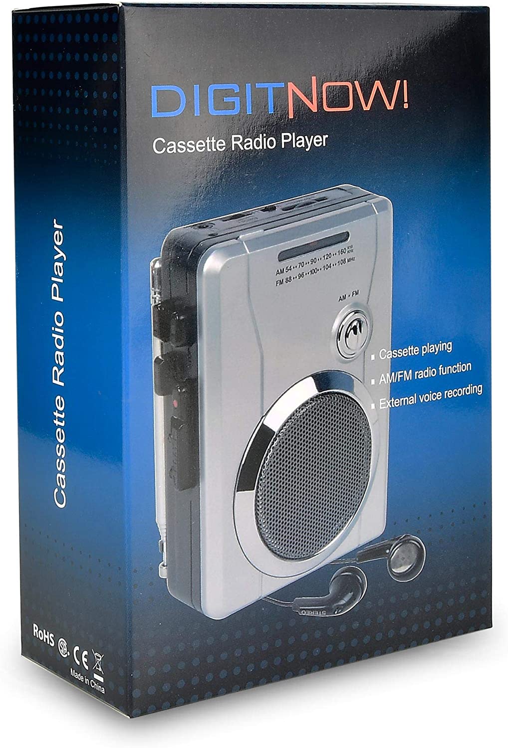 DIGITNOW Cassette Player Recorder AM/FM Pocket Radio and Voice Audio Portable Walkman