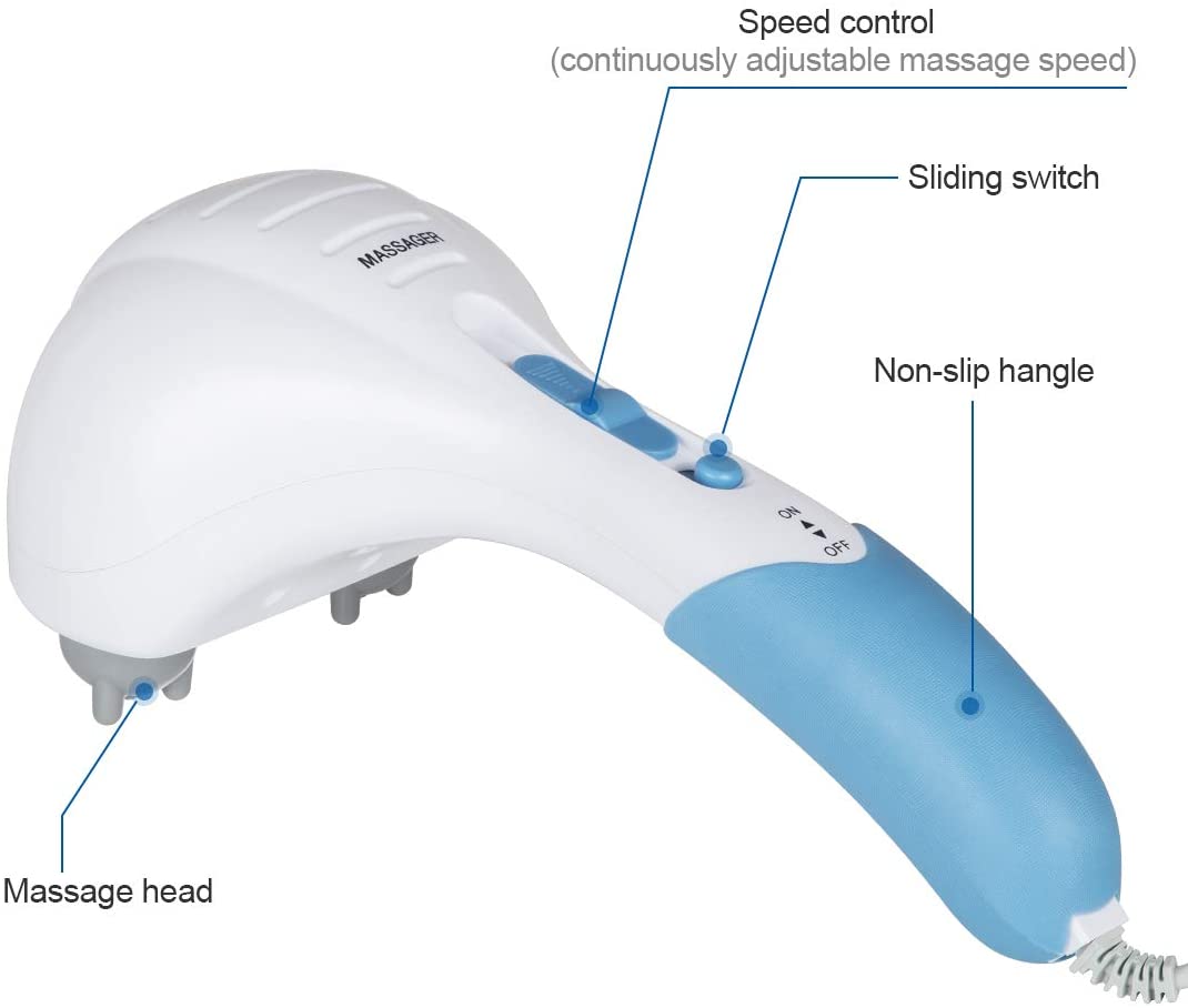 Deep Tissue Massage Hammer for Arm, Neck, Shoulder, Back, Leg, Foot(Blue,White)