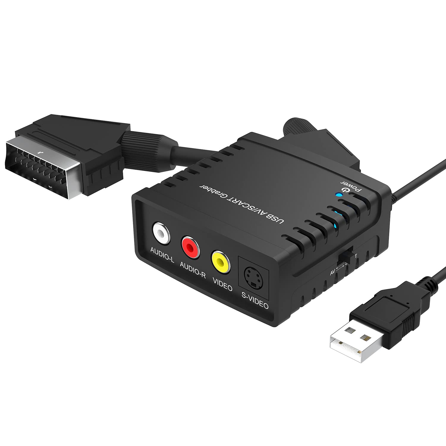 DIGITNOW USB 2.0 Video Capture Card Device Video Grabber One Touch VHS VCR  TV to DVD Converter, Transfer VHS Home Videos to Mac OS X PC Windows 7 8  10-USB Video Grabber-DIGITNOW!