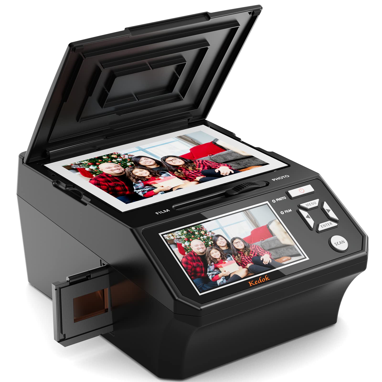 Photo,NameCard,Slide & Negative Scanner with Large 5” LCD Screen,Film and Slide Digitizer