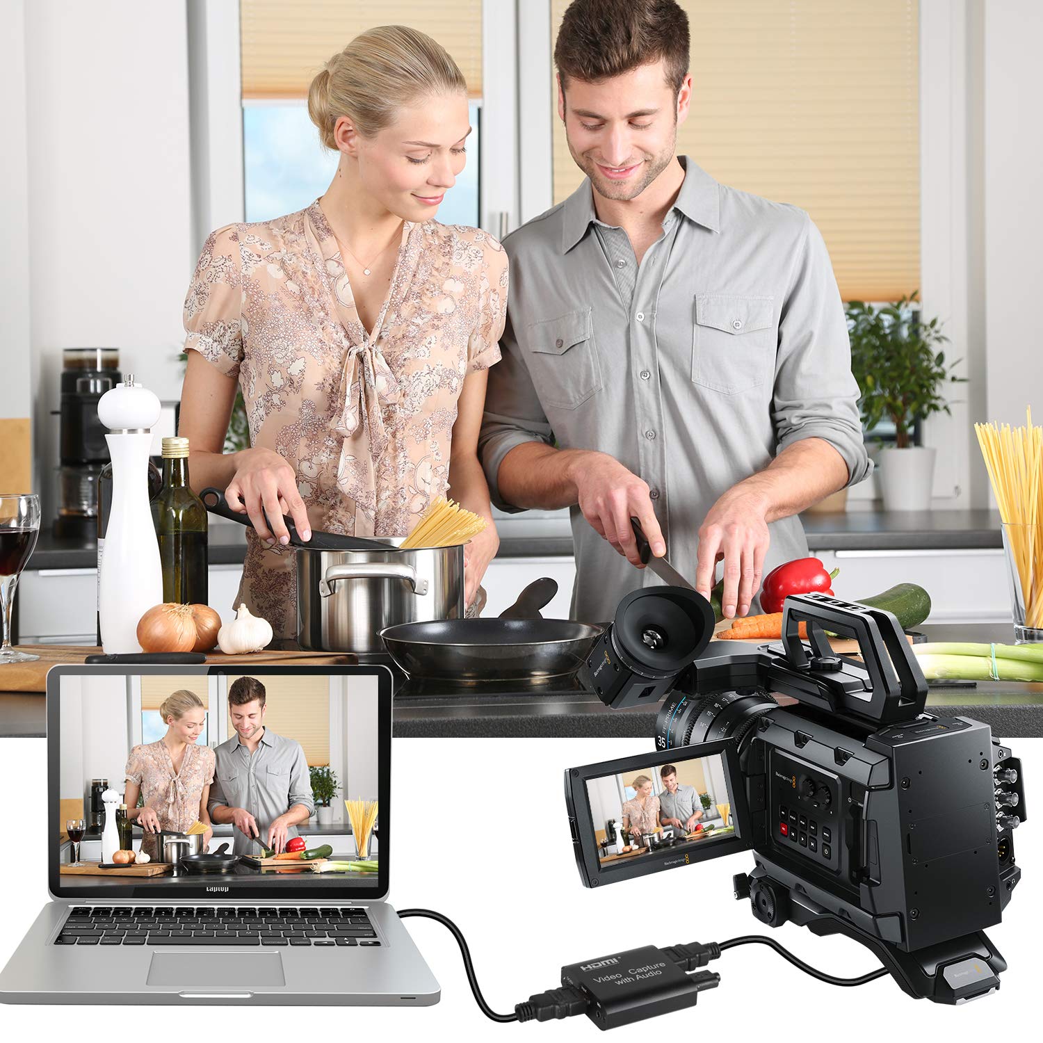 Capture Card, Audio Video Capture Card with Mic and HDMI Loop-Out, 1080p 60fps 4K HDMI Capture Card Video Recorder for Gaming/Live Streaming/Conference, Works for Nintendo Switch/PS5/Camera/Xbox/OBS