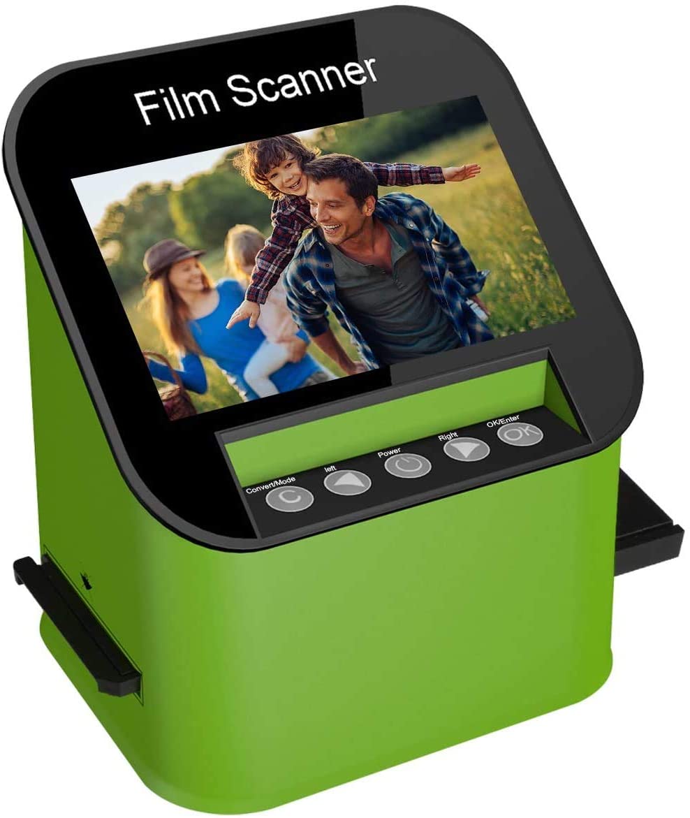Escáner digital de película y diapositivas, convierte películas /  diapositivas / negativos de 135, 110, 126 kpk y Super 8 mm a 12mp J