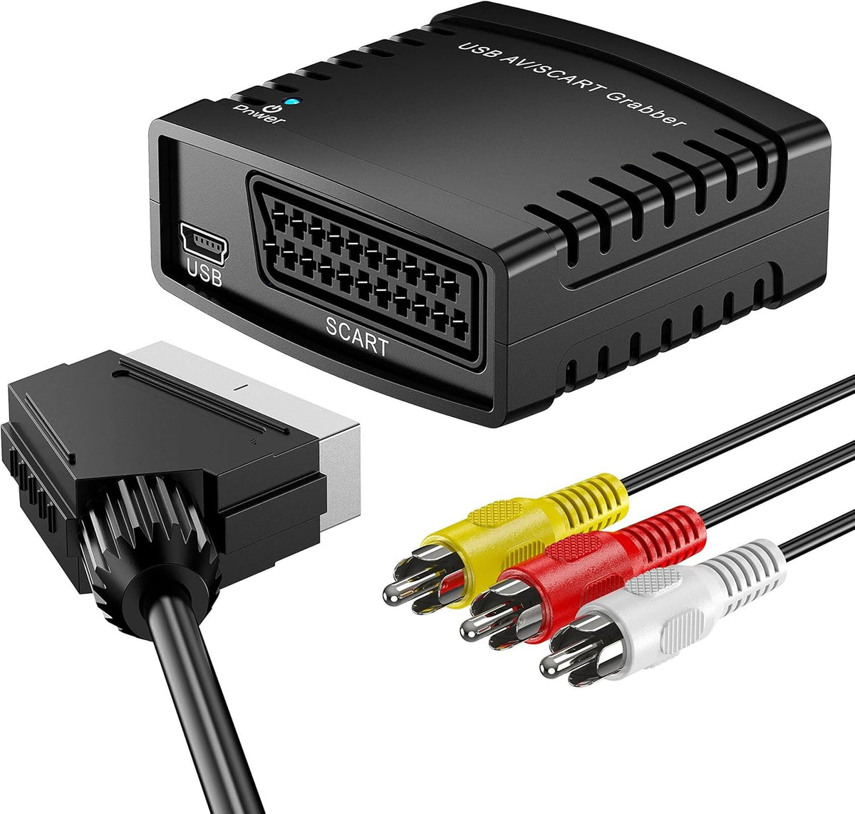 HOSPAOP VHS to Digital Converter USB 2.0 - Video Capture Karte 1080P für VHS digitalisieren, AV HOSPAOP VHS to Digital Converter USB 2.0 - Video Capture Karte 1080P für VHS digitalisieren, AV