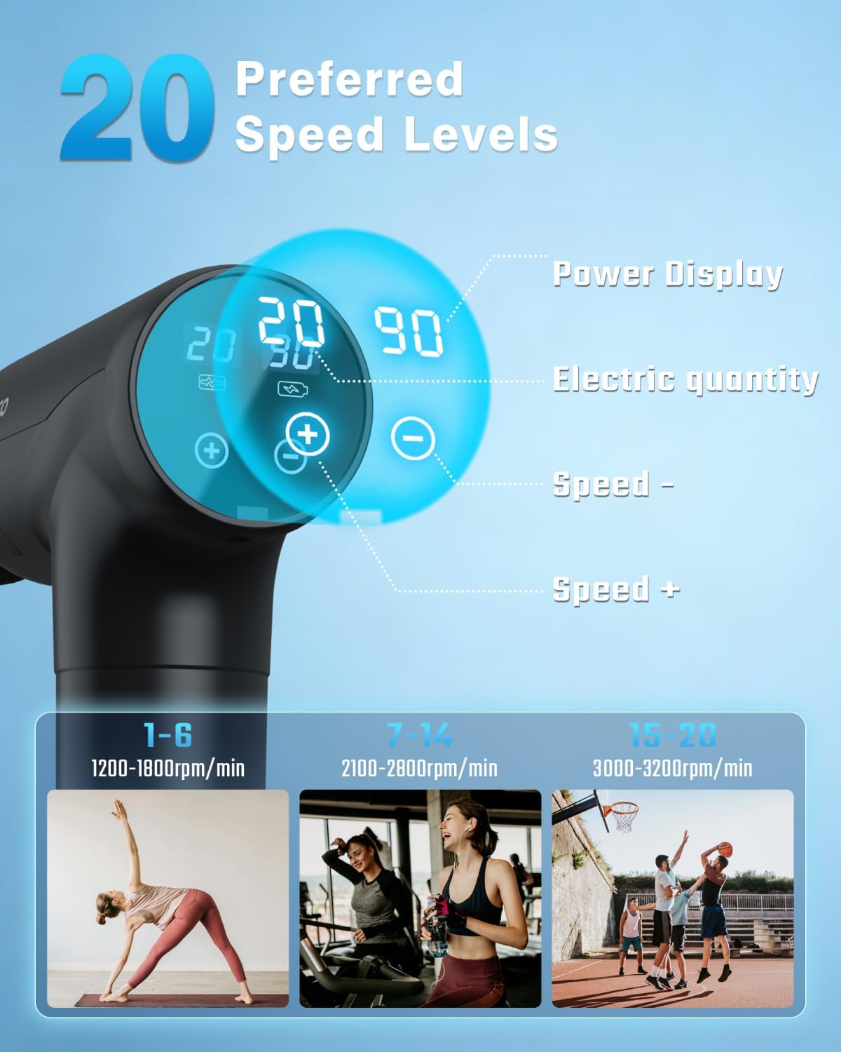 Digitnow Massage Gun for Sale – 20-Speed Body Massager with USB-C Charging