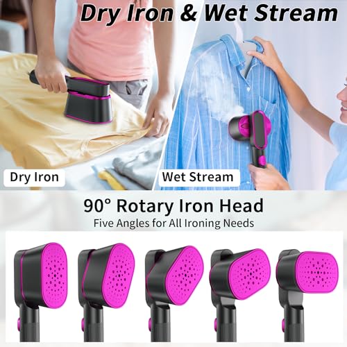 Portable Handheld Garment Steamer for Clothes - 1000W Single Spray Steam for Travel & Home - 2 in 1 Fabric Wrinkle Remover, 20S Fast Heat-up,Steam Iron for Any Fabric, 2024 Essentials (110V ONLY)