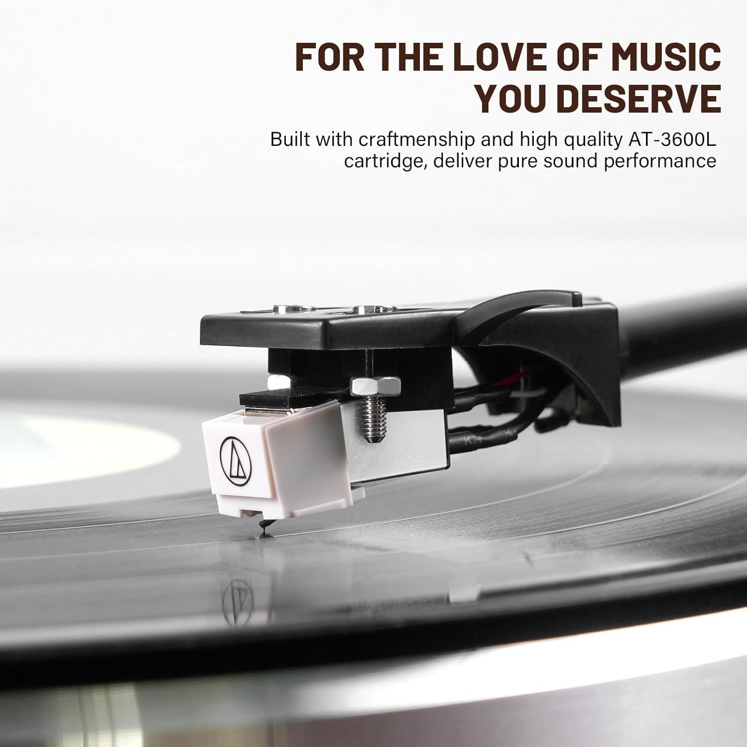 FEKTIK Vinyl Record Player with Magnetic Cartridge,High Fidelity Belt Drive Turntable with Built-in Speakers, Bluetooth Playback and Aux-in Functionality, Auto Off