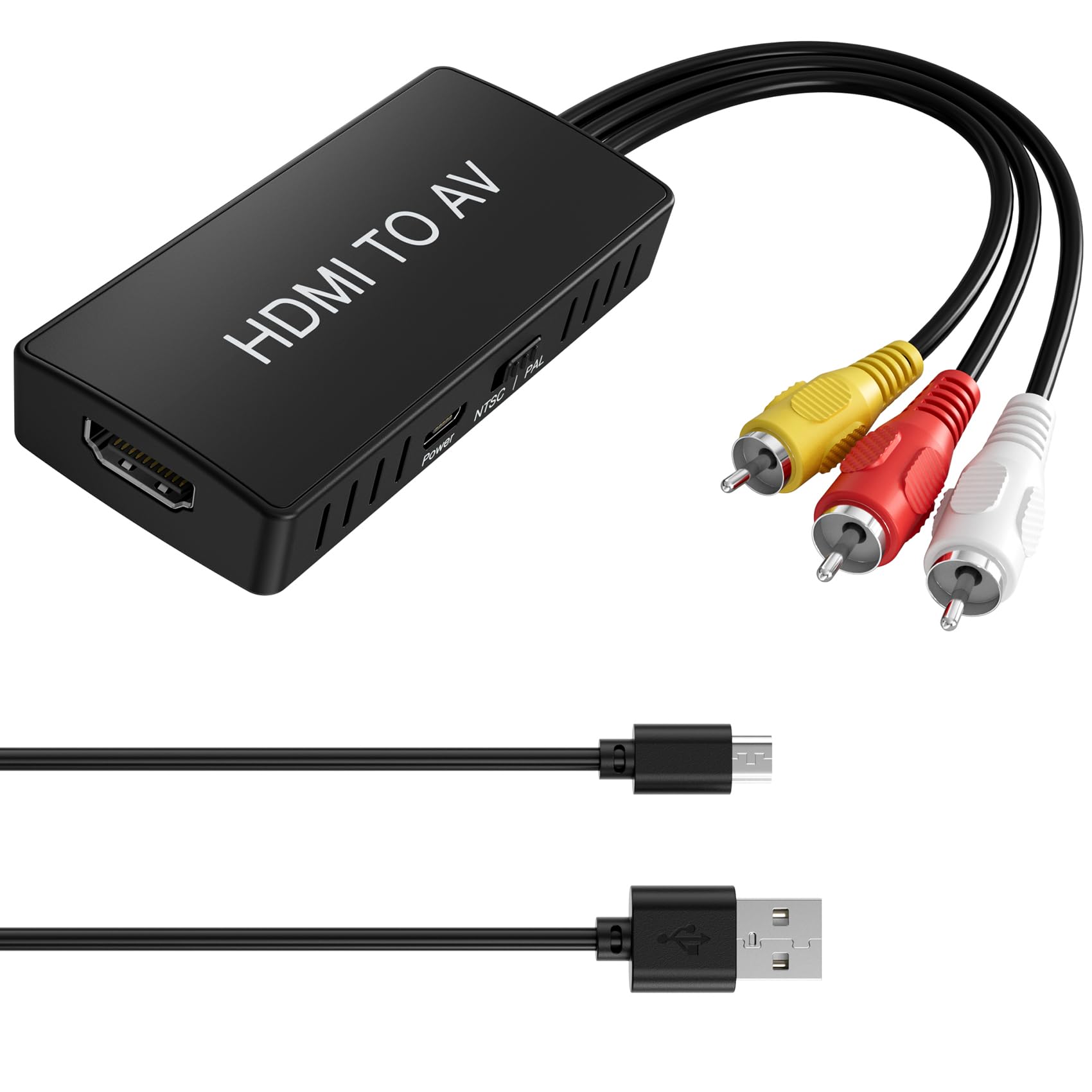 HDMI to RCA Converter, HDMI to AV Adapter , HDMI RCA Composite Video Converter